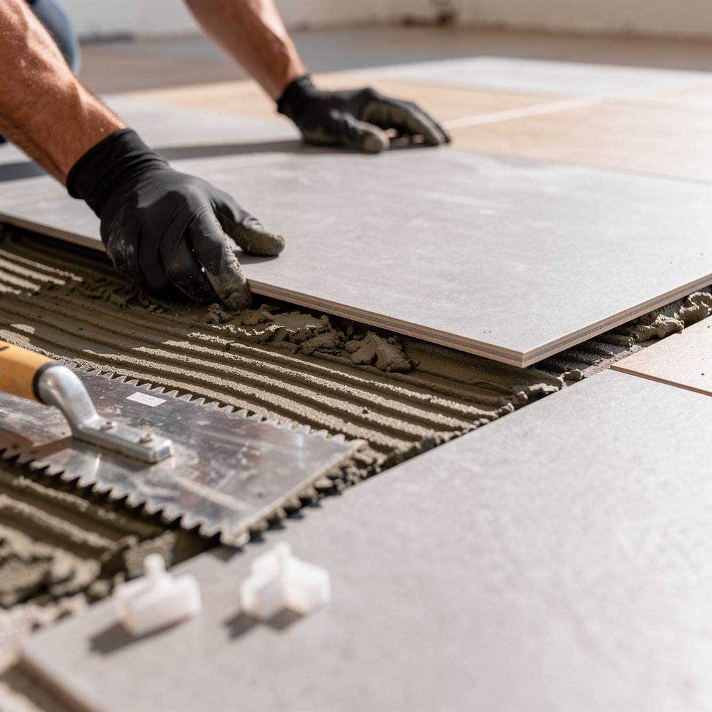 SOLOMON MOSS TILING professional kitchen tile installation in a San Diego home showing quality craftsmanship