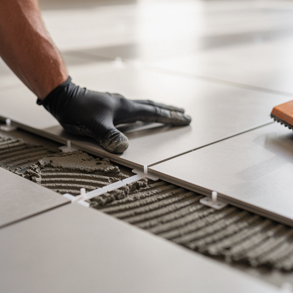 SOLOMON MOSS TILING completed kitchen tile installation project in San Diego showcasing modern design and expert craftsmanship